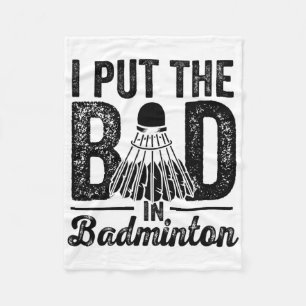Ik heb de slechte badminton speler sport shuttle g fleece deken