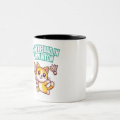 Ik heb de slechte in badminton grappige Schattigee Tweekleurige Koffiemok (Voorkant rechts)