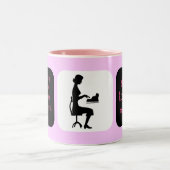 Ik heb de slechtste baan ooit tweekleurige koffiemok (Center)