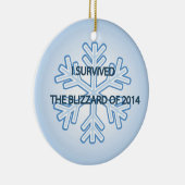 Ik heb de sneeuwvlok van 2014 overleefd keramisch ornament (Rechts)