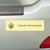 Ik heb de spelling overleefd om grappige bijen Bum Bumpersticker (Op auto)