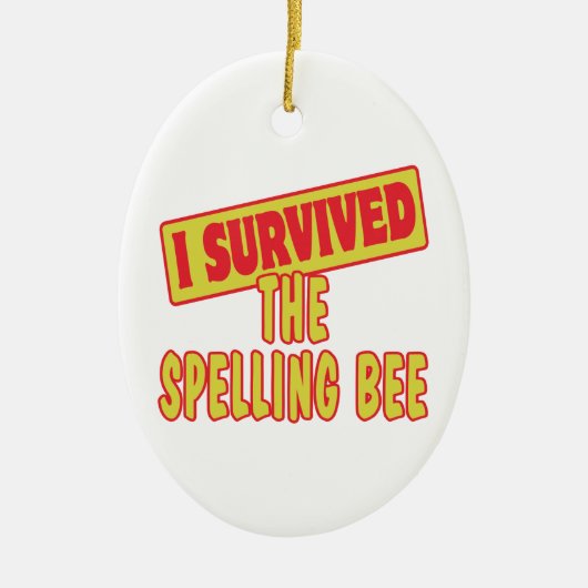 IK HEB DE SPELLING OVERLEVEN KERAMISCH ORNAMENT (Voorkant)