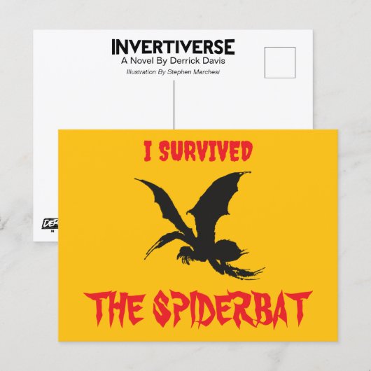 "Ik heb de Spiderbat overleefd" - Briefkaart (Voorkant / Achterkant)