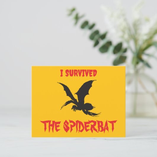 "Ik heb de Spiderbat overleefd" - Briefkaart (Staand voorkant)