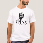 Ik heb de Spins - Zwart T-shirt<br><div class="desc">Show je liefde voor Hanukah met dit slimme design en zeg met een luide mond: "Ik heb de Spins"!</div>