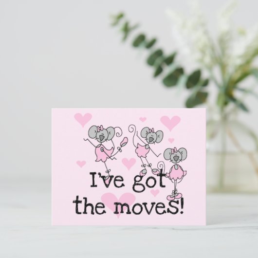 Ik heb de T-shirts van Moves Ballet en Gifts Briefkaart (Staand voorkant)