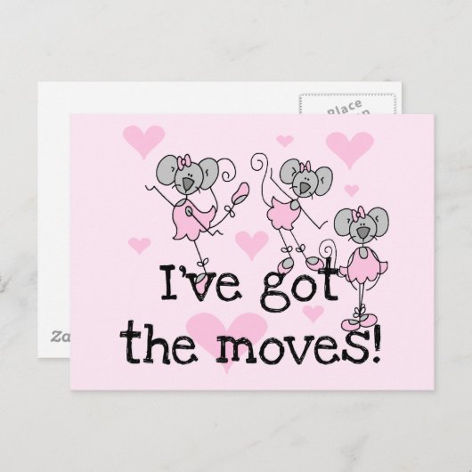 Ik heb de T-shirts van Moves Ballet en Gifts Briefkaart (Voorkant / Achterkant)