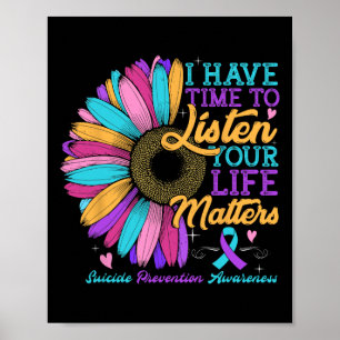 Ik heb de tijd om te luisteren naar zelfmoordpreve poster