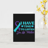 Ik heb de tijd om zelfmoordbewustzijn te horen... kaart (Gele Bloem)