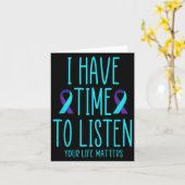 Ik heb de tijd om zelfmoordbewustzijn te horen... kaart (Gele Bloem)