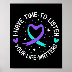 Ik heb de tijd om zelfmoordbewustzijn te horen... poster