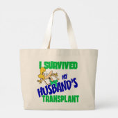 Ik heb de transplantatie van mijn man overleefd grote tote bag (Achterkant)