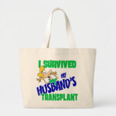 Ik heb de transplantatie van mijn man overleefd grote tote bag (Voorkant)