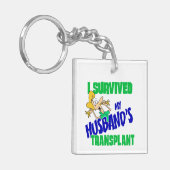 Ik heb de transplantatie van mijn man overleefd sleutelhanger (Voorkant Links)