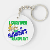 Ik heb de transplantatie van mijn man overleefd sleutelhanger (Achterkant)