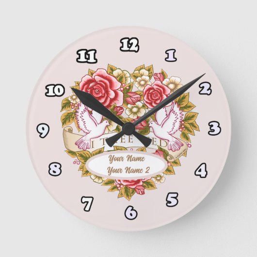 Ik heb de trouwklok gelezen ronde klok (Voorkant)