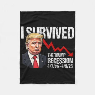 Ik heb de Trump-recessie overleefd 4725 4925 Trump Fleece Deken