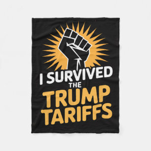 Ik heb de Trump-tarieven T-shirt overleefd Fleece Deken