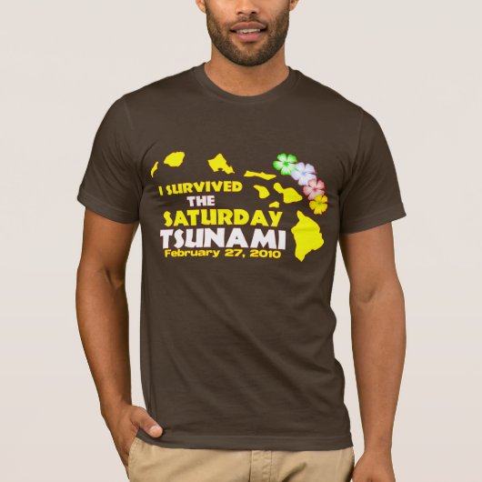 Ik heb de tsunami van zaterdag overleefd t-shirt (Voorkant)