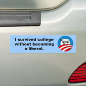 Ik heb de universiteit overleefd zonder liberaal t bumpersticker (Op auto)