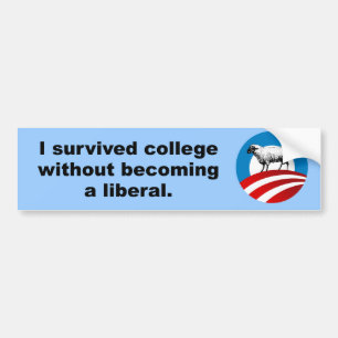 Ik heb de universiteit overleefd zonder liberaal t bumpersticker