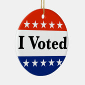 Ik heb de verkiezingen van 2026 gestemd keramisch ornament (Rechts)