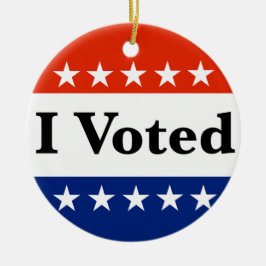 Ik heb de verkiezingen van 2026 gestemd keramisch ornament