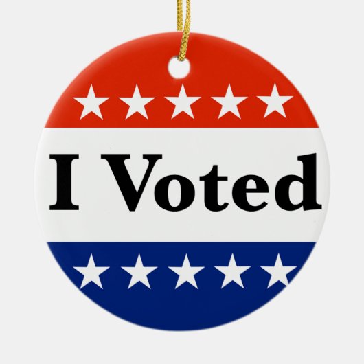Ik heb de verkiezingen van 2026 gestemd keramisch ornament (Voorkant)