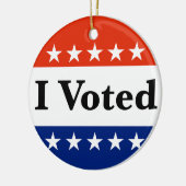 Ik heb de verkiezingen van 2026 gestemd keramisch ornament (Links)