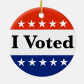 Ik heb de verkiezingen van 2026 gestemd keramisch ornament (Achterkant)