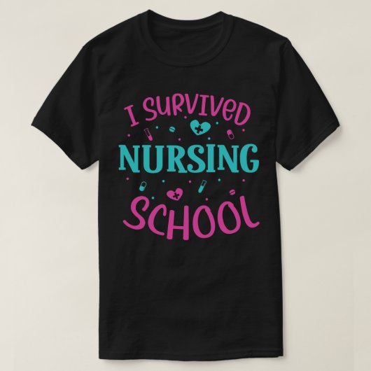 Ik heb de verpleegschool overleefd t-shirt (Design voorkant)