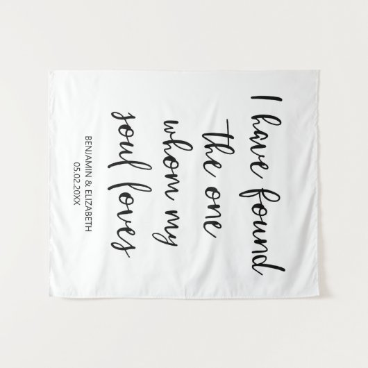 Ik Heb De Ware Gevonden Trouw Achtergrond Custom Wandkleed (Voorkant (horizontaal))