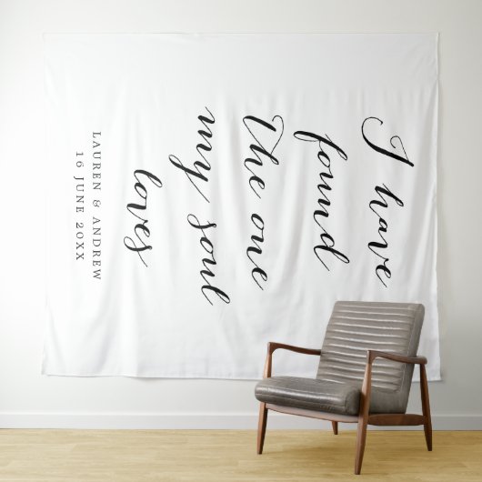 Ik Heb de Ware Gevonden Trouwceremonie Achtergrond Wandkleed (In Situ (horizontaal))