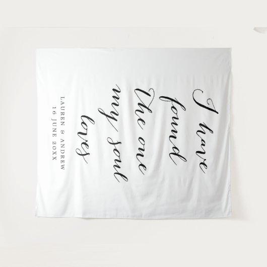 Ik Heb de Ware Gevonden Trouwceremonie Achterwand Wandkleed (Voorkant (horizontaal))