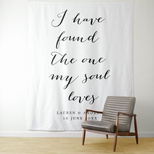 Ik Heb de Ware Gevonden Trouwceremonie Achterwand Wandkleed (In situ)