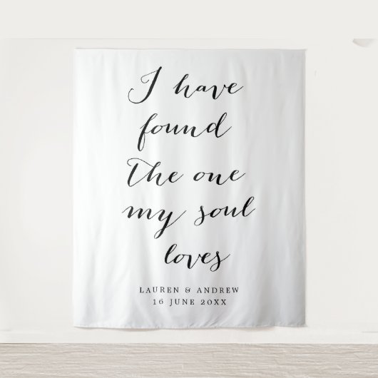 Ik Heb de Ware Gevonden Trouwceremonie Achterwand Wandkleed (Voorkant)