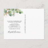 Ik heb de Waterverf Eucalyptus Greenery Moving Aankondigingskaart (Achterkant)