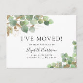 Ik heb de Waterverf Eucalyptus Greenery Moving Aankondigingskaart (Voorkant)