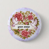 Ik heb de Wed Wedding Heart knop Ronde Button 5,7 Cm (Voorkant)