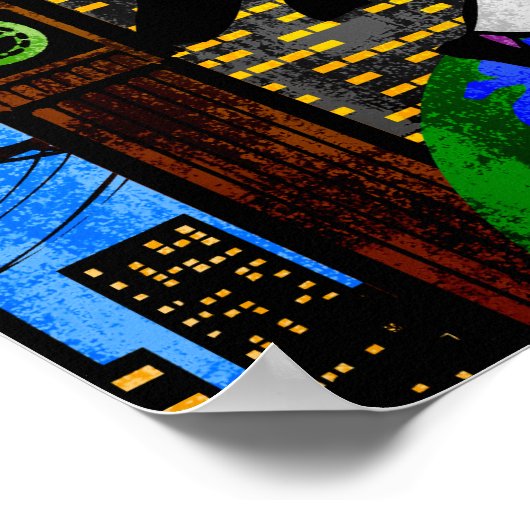 Ik heb de wereld in mijn handen (fijne Art-afdrukk Poster (Hoek)