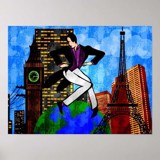 Ik heb de wereld in mijn handen (fijne Art-afdrukk Poster (Voorkant)