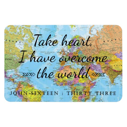 Ik heb de wereld overwonnen. magneet (Horizontaal)