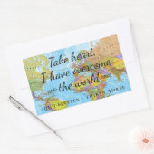 Ik heb de wereld overwonnen. rechthoekige sticker (Envelop)