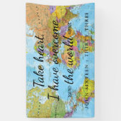 Ik heb de wereld overwonnen. spandoek (Verticaal)