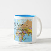 Ik heb de wereld overwonnen. tweekleurige koffiemok (Voorkant rechts)