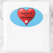 Ik heb de Widowmaker overleefd Ovale Sticker (Tas)