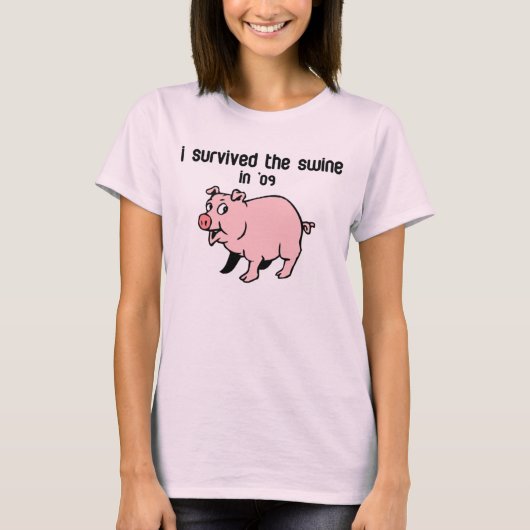 Ik heb de wijn overleefd t-shirt (Voorkant)