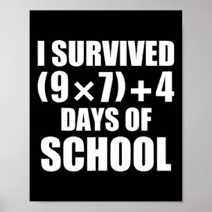 Ik heb de wiskundige vergelijking 67 dagen school poster
