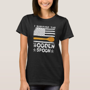 Ik heb de Wooden Spoon American Flag Funny Ad over T-shirt