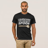 IK HEB DE WOODEN-SPOON OVERLEVEN, Black T-shirts (Voorkant volledig)